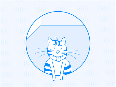 The Cat | BlueLeap artwork branding identity design illustrations illustrator uiux