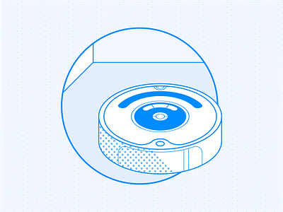 The Robot Cleaner | BlueLeap branding cleaner identity design illustration irobot robot vacuum cleaner