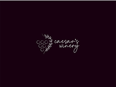 Caesars Winery grapes logo logo design winery