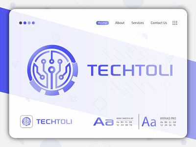 Techtoli | Modern Logo | Flat Logo brand identity flat logo gradient logo logo and branding logo design minimal logo minimalist logo modern logo tech logo technology logo