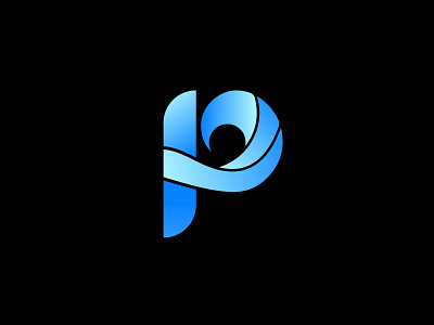 Modern P Wave Logo brand identity business logo clever logo creative logo flat logo gradient logo logo and branding logo design minimal logo minimalist logo modern logo modern p logo p logo wave logo