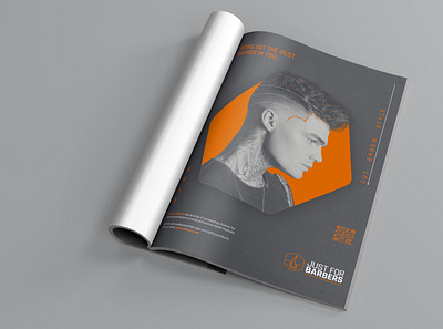 Just For Barbers Advertisement advertising design brand design layout design magazine design marketing visual identity