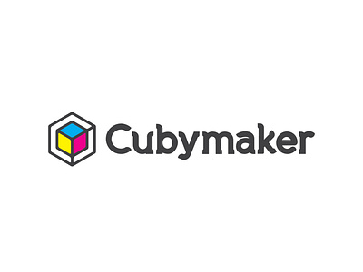 Cubymaker Website Logo Design brand identity cube icon design identity logo design logo mark logo type typeface