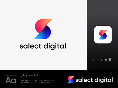 SD | Salect Digital abstract sd logo digital marketing agency digital marketing logo letter logo logo logodesign logos sd sd logo