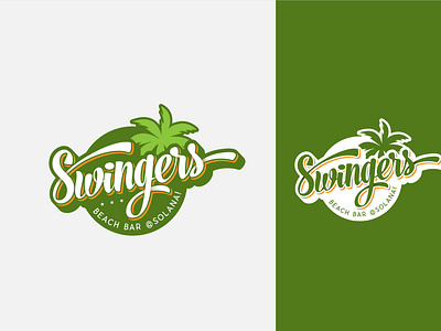 Swingers | Tropical bar logo bar logo design beach bar logo design lettering logo logo design logodesign tropical tropical logo typography