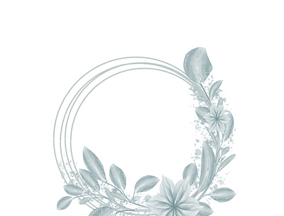 watercolor floral frame design