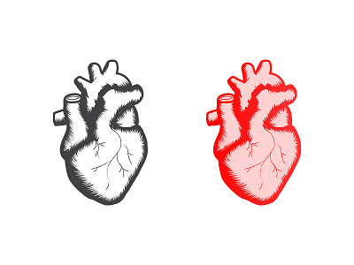Vector trace heart design design heart logo design vector