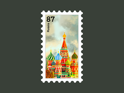 Russia Travel Stamp cathedral design destination destination stamp etsy seller etsy shop illustration moscow procreate red square russian st. basils cathedral st. petersburg travel travel stamp vacations vector