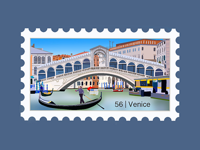 Venice Travel Stamp