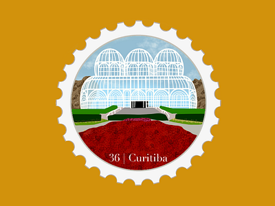 Curitiba, Brazil Travel Stamp
