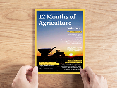 12 Months of Ag in Texas agriculture canva design infographic texas