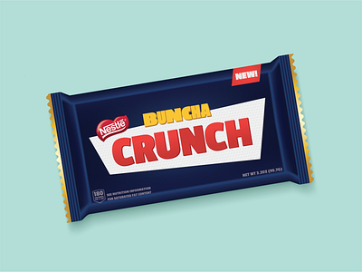 NEW Buncha Crunch Candy Bar Design art artwork branding branding design bunchacrunch candy design digital art dribble dribbleweeklywarmup identity illustration logo packaging product design vector
