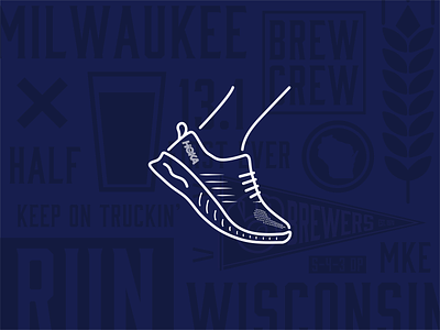 I Ran a Half Marathon! baseball brewers brewery halfmarathon hoka hokaoneone marathon milwaukee mlb run runner running shoes wisconsin