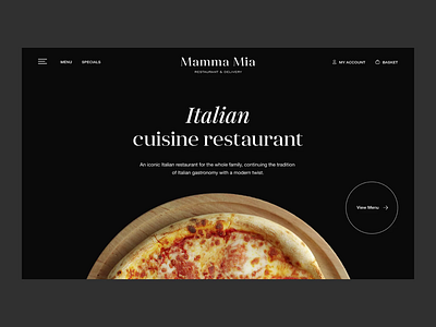 Mamma Mia – Italian restaurant & Food delivery animation corporate website cuisine design food food delivery landing landing page motion graphics restaurant ui ux web web design