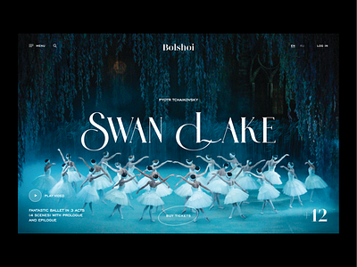 Bolshoi Page Concept dance design landingpage typography ui user interface ux web web design