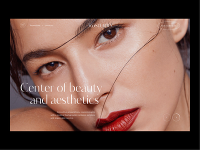 Center of beauty and aesthetics aesthetics beauty beauty center design landing landing page typography ui ux web web design