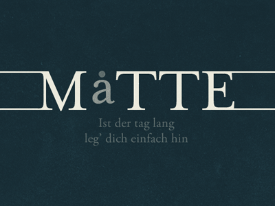 Matte mrs eaves typography