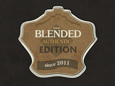 Blended Authentic Edition badge typography