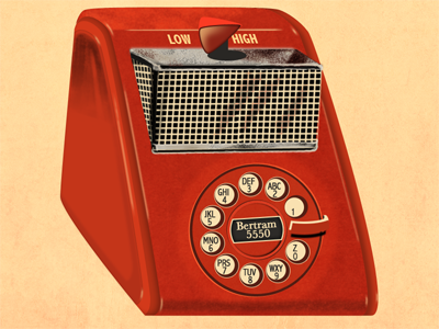 Vintage Interphone illustration interphone retro vintage