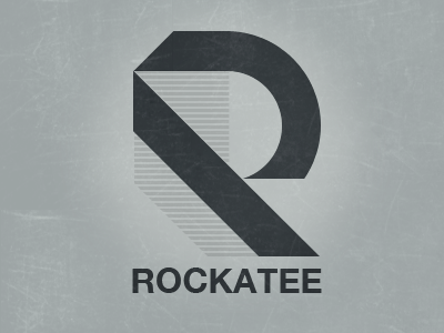 Rockatee Logo Idea II (revised) bauhaus branding helvetica logo mark
