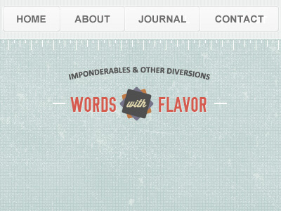 Words with Flavor (header & nav)
