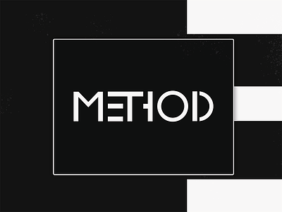 Dribbble Method Logo V1 bauhaus branding clean elegant logo simple typeface typography