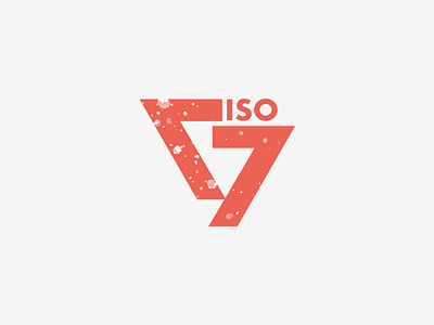 iso77 Logo V2 bauhaus branding clean elegant logo simple typeface typography