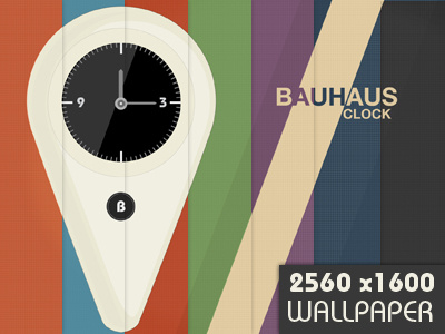 Bauhaus Clock Wallpaper