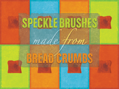 Photoshop Brush Set Made From a Toast — Freebie bread brushes download freebie grunge illustration photoshop rockatee speckles toast typography vintage