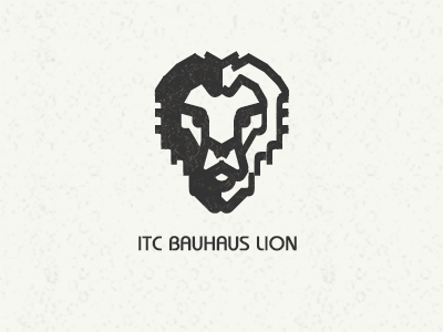ITC Bauhaus Lion (made from Bauhaus letters) bauhaus font itc bauhaus lettering lion mark rockatee type typography