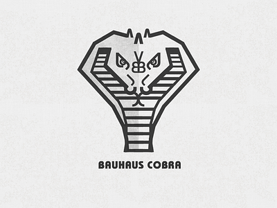 Bauhaus Cobra (made from ITC Bauhaus letters) bauhaus cobra font geometric graphic design illustration itc bauhaus lettering minimalism print rockatee snake typography