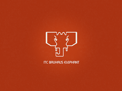 ITC Bauhaus Elephant (Animals in letters) bauhaus elephant illustration itc bauhaus lettering mark minimalism rockatee simplicity type typography