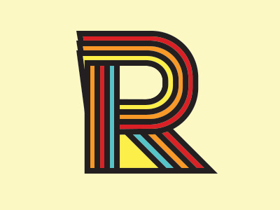 Rockatee Logo 2013 (WIP 2) r rockatee logo branding identity retro pop art mark monogram