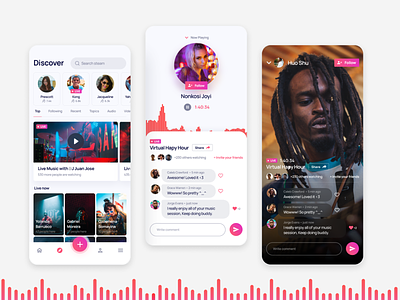 Music Streaming App app design illustration mobile music streaming ui ux
