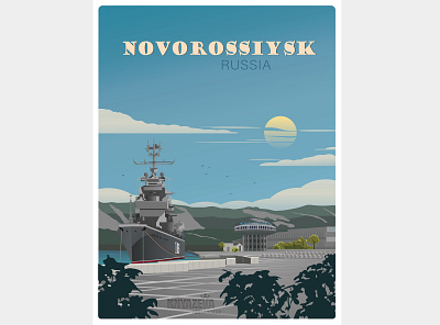 Novorossiysk city city illustration novorossiysk nvrsk russia sea ship