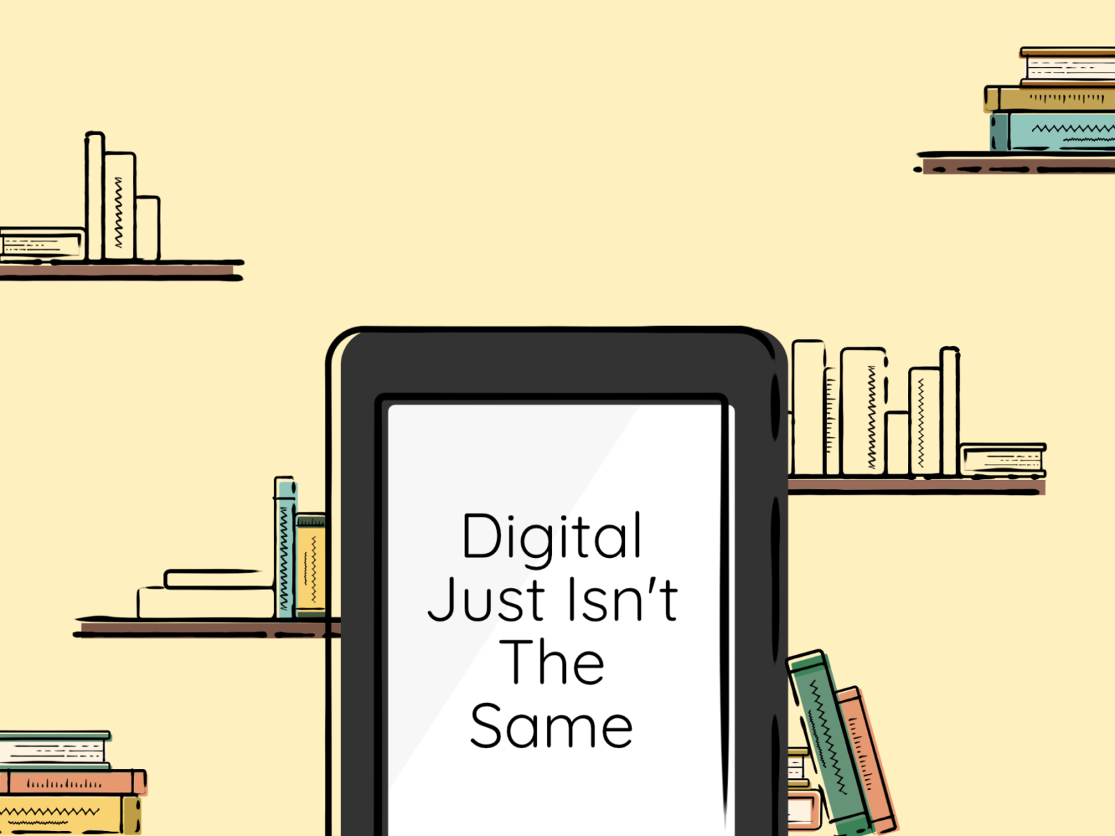 Ebooks vs Physical books by Victoria Green on Dribbble