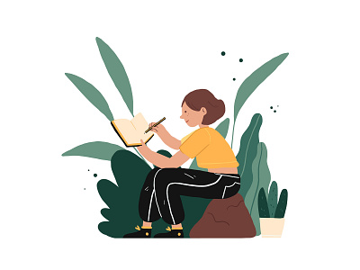 Nature Girl design illustration web