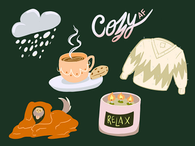 Cozy Hygge-Inspired Illustrations design illustration minimal pro create