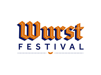 Wurst Festival Logo branding design flat illustrator logo logodesign minimal type typography vector