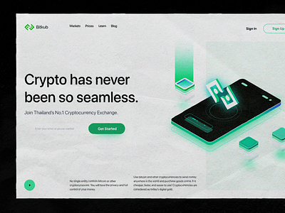 Crypto landing page poster