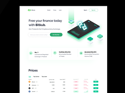 Bitkub landing page