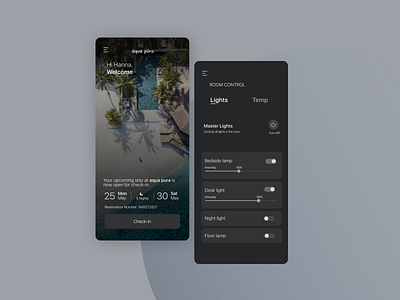 Hotel app ui