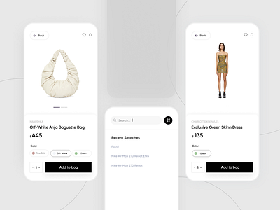 E-commerce app branding ecommerce minimal shopping ui