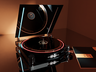 Ecliptic Record Player Render