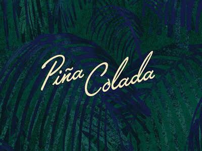 Piña Colada Logo adobe fresco branding color digital painting illustration logo typography