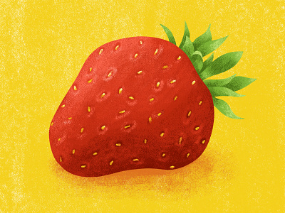 Strawberry adobe fresco color digital painting food food illustration fresco fruit fruit illustration illustration strawberry strawberry illustration summer summery summery illustration