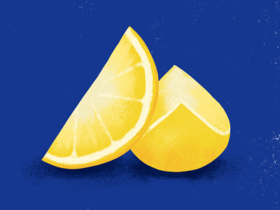 Lemon adobe fresco blue color digital painting food illustration food illustrator fresco fruit illustration illustration lemon lemon illustration summer texture yellow
