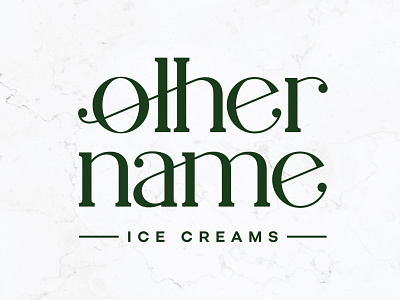 Other Name Ice Creams Logo branding custom lettering custom type ice cream lettering logo pop culture schitts creek tv type