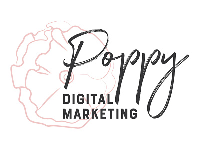 Poppy Digital Marketing Logo branding design logo typography vector