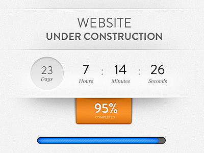 Countdown timer skin countdown progress bar timer under construction